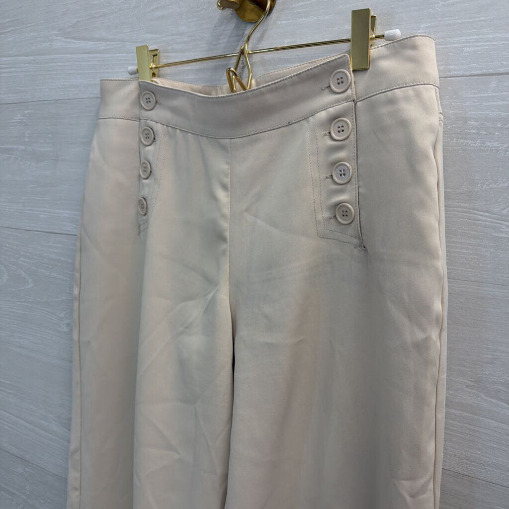 Max Studio Cream Wide Leg Trouser Pants 6