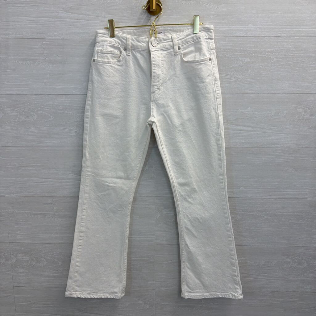 Frame White Denim Bootcut Jeans 26
