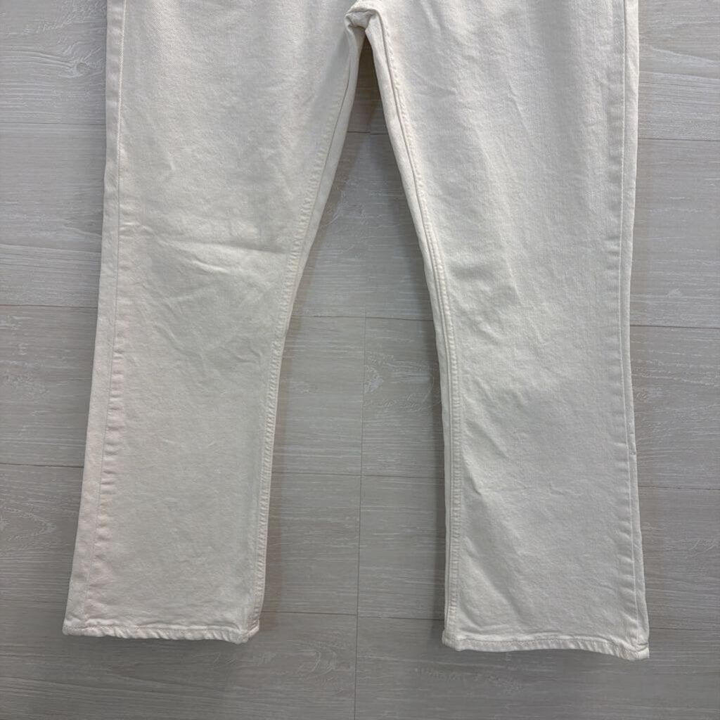 Frame White Denim Bootcut Jeans 26