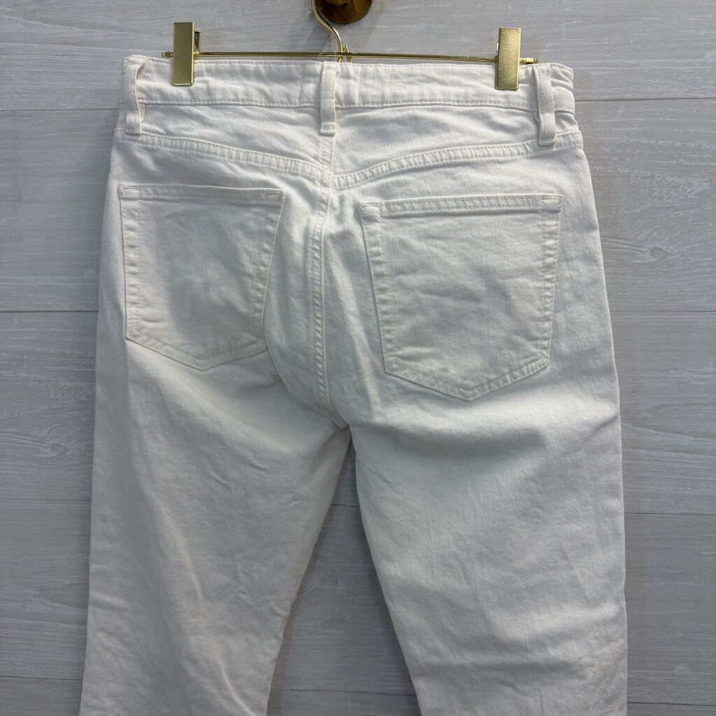 Frame White Denim Bootcut Jeans 26