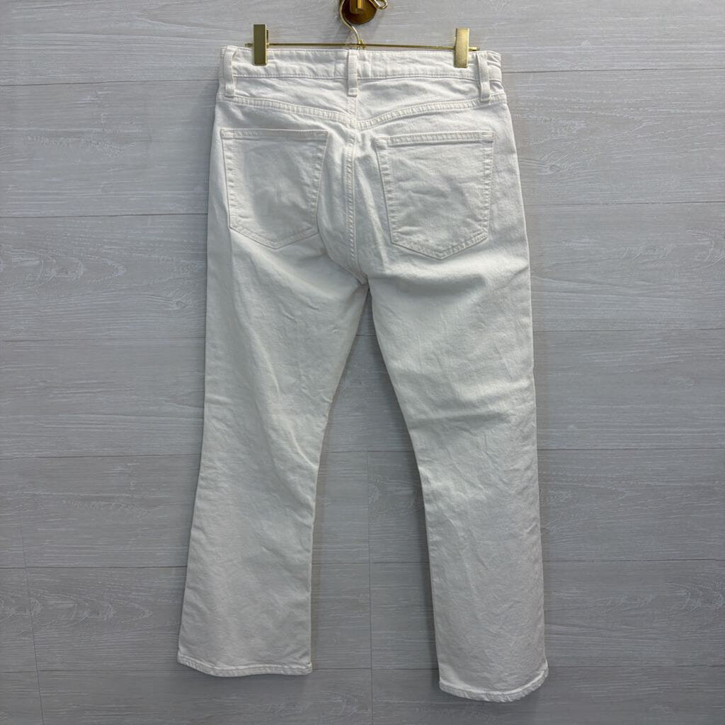 Frame White Denim Bootcut Jeans 26