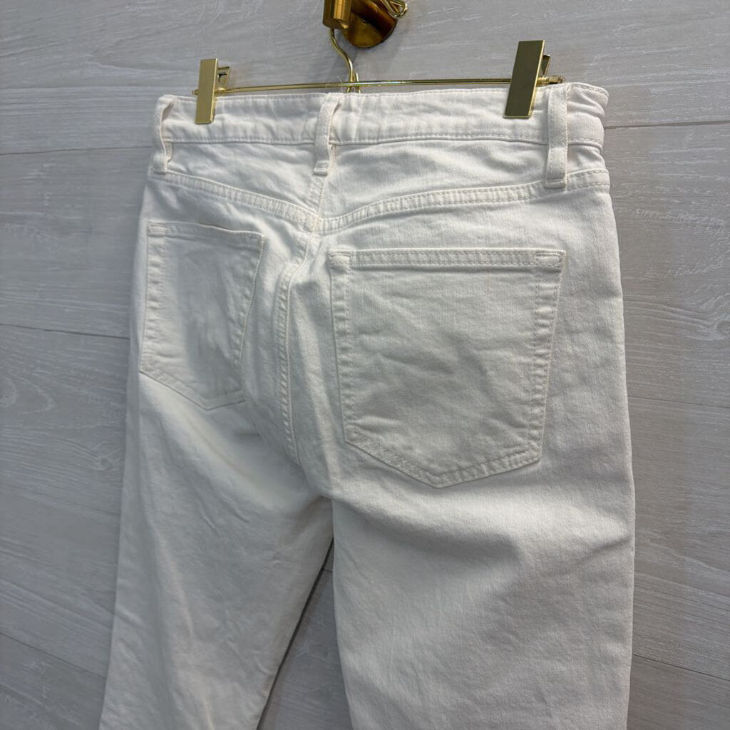 Frame White Denim Bootcut Jeans 26