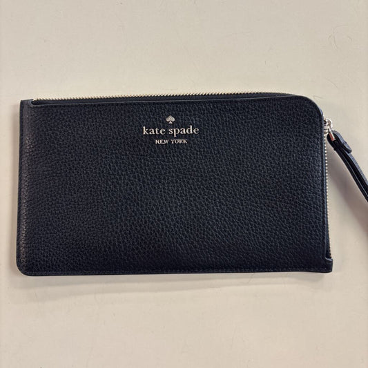 Kate Spade Black Pebbled Leather Wristlet Wallet