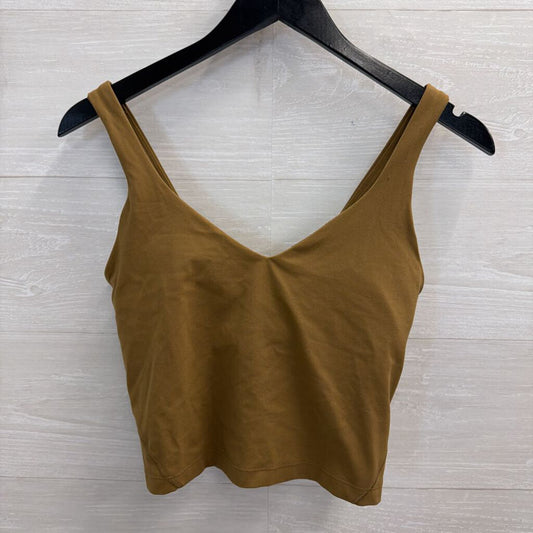 Lululemon Brown Padded Cropped Tank Top Medium