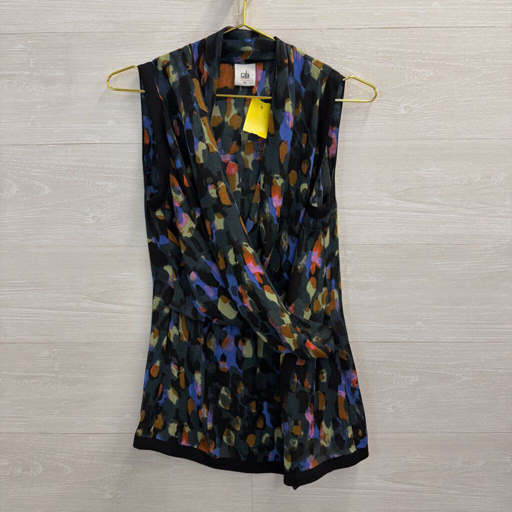 Cabi Black/ Multi Print Tank Top Small