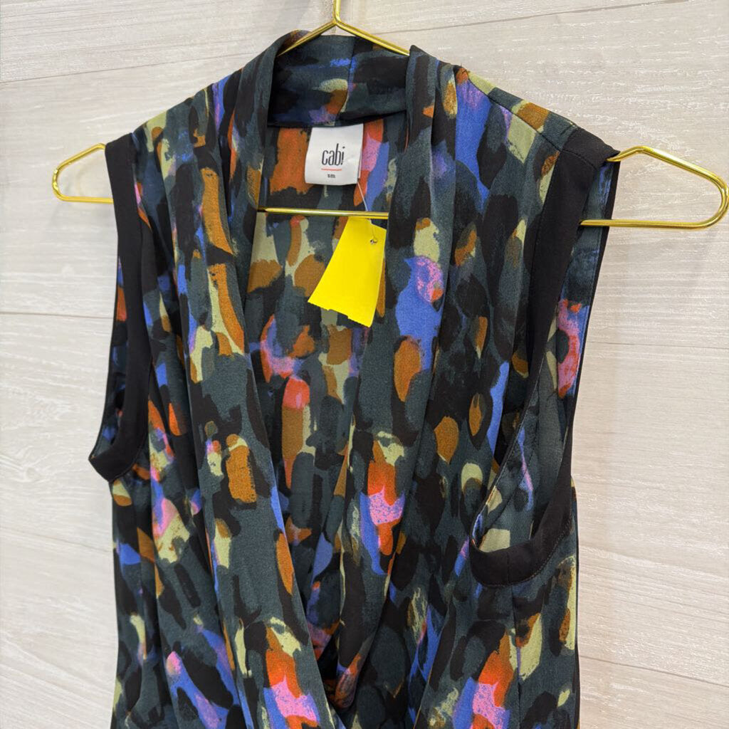 Cabi Black/ Multi Print Tank Top Small