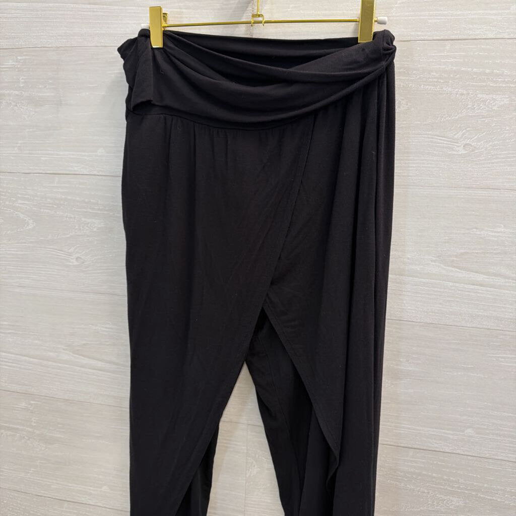 Athleta Black Wide Leg Wrap Pants Small
