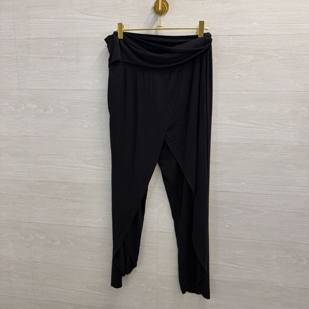 Athleta Black Wide Leg Wrap Pants Small