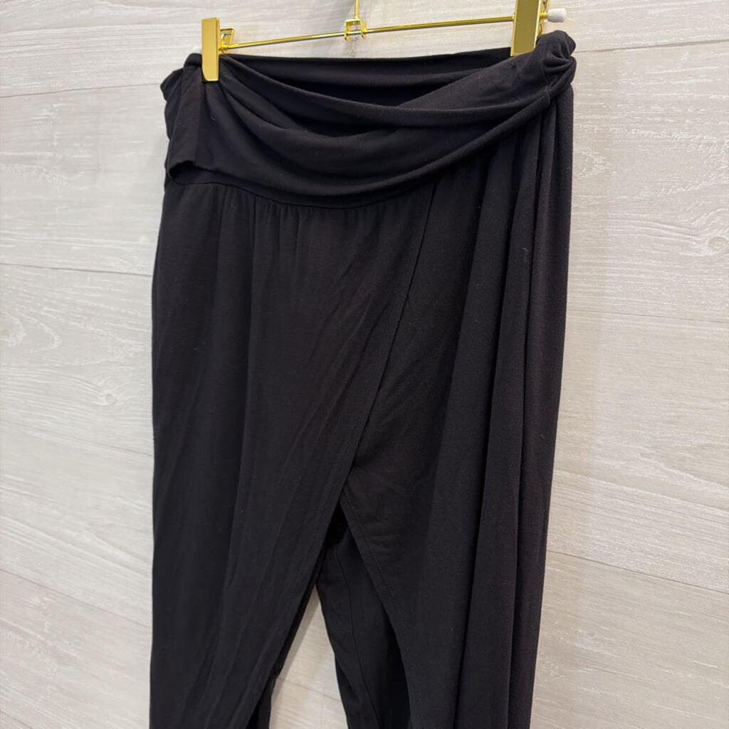 Athleta Black Wide Leg Wrap Pants Small