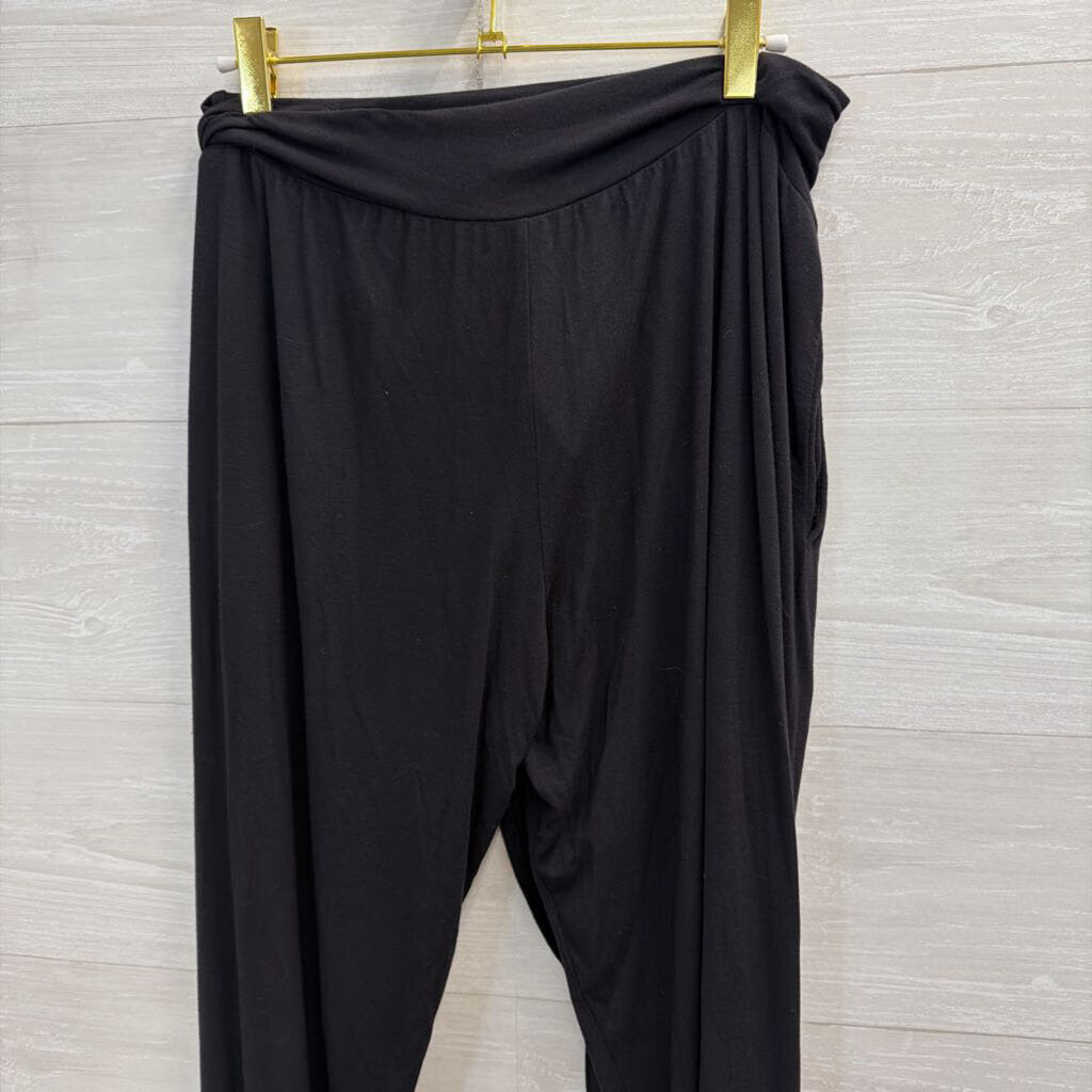 Athleta Black Wide Leg Wrap Pants Small
