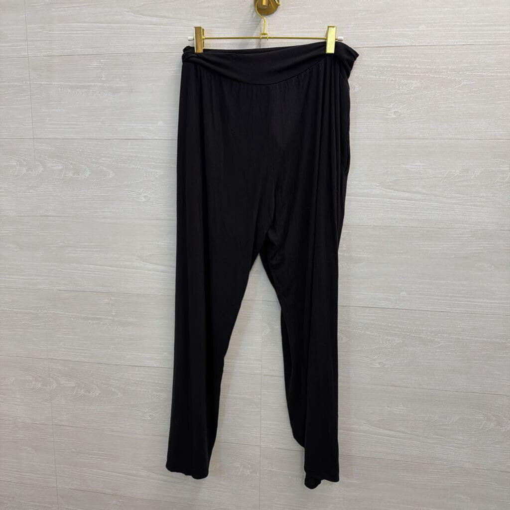 Athleta Black Wide Leg Wrap Pants Small