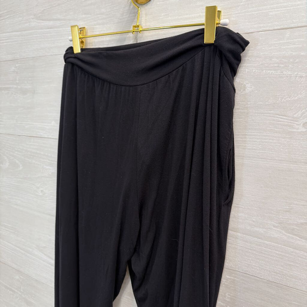 Athleta Black Wide Leg Wrap Pants Small