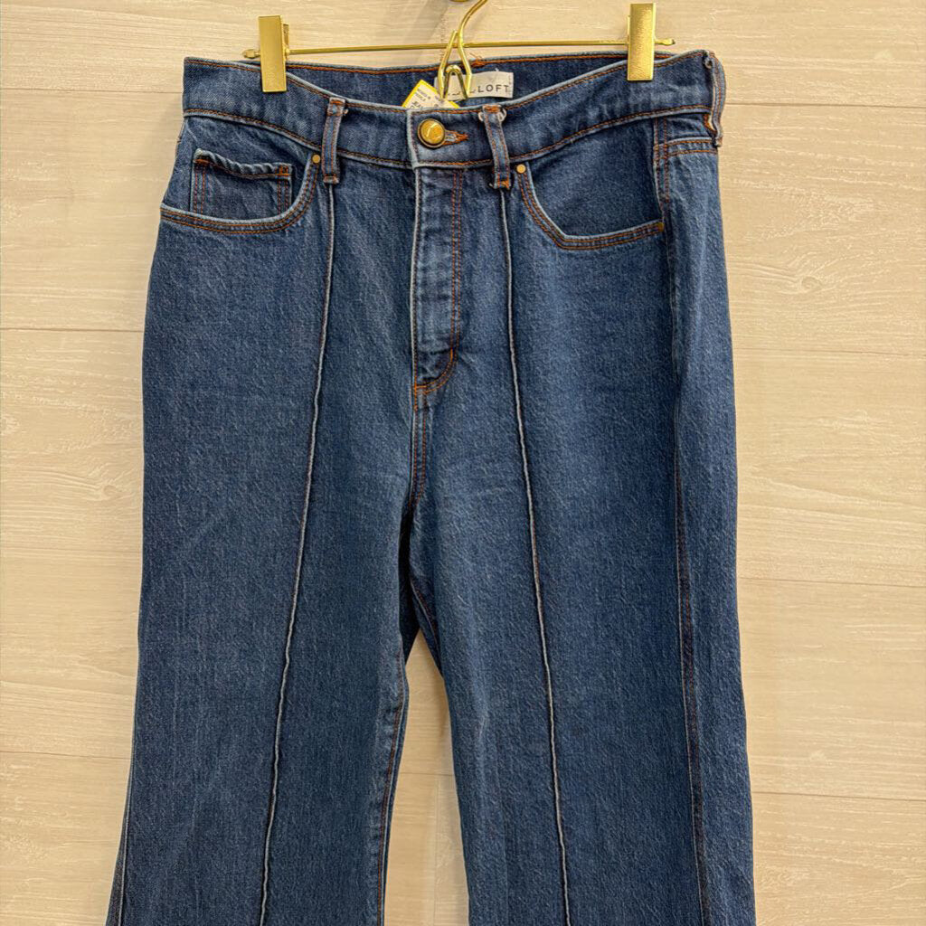 Loft Dark Wash The Super Flare Jeans 28