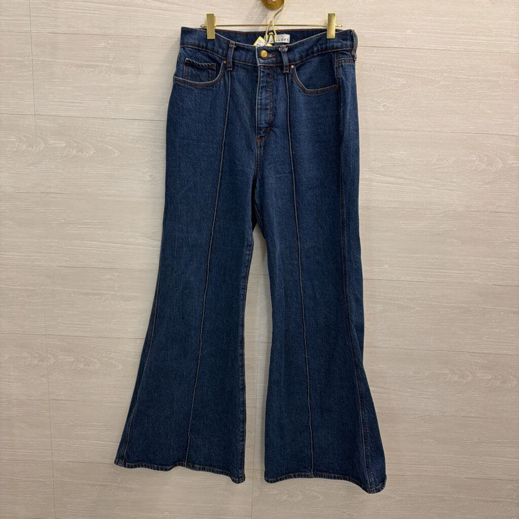 Loft Dark Wash The Super Flare Jeans 28