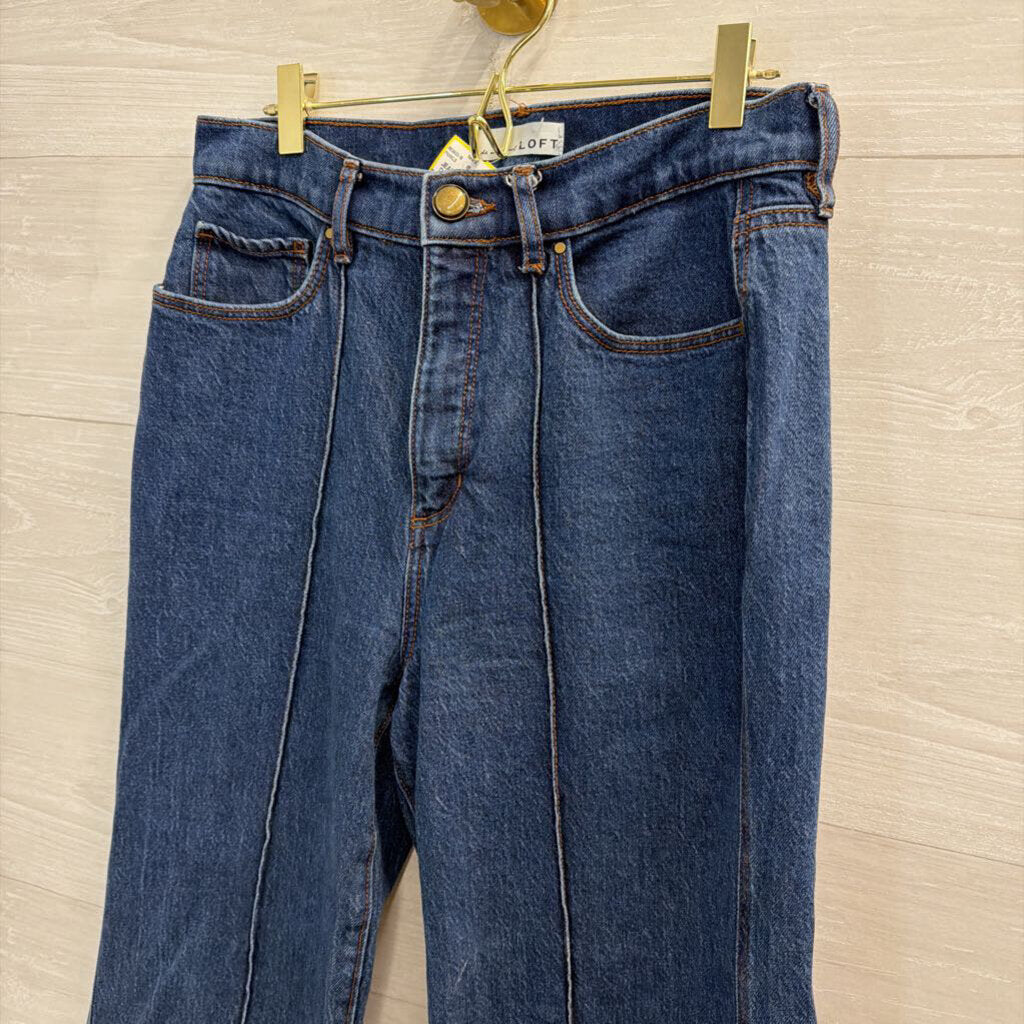 Loft Dark Wash The Super Flare Jeans 28