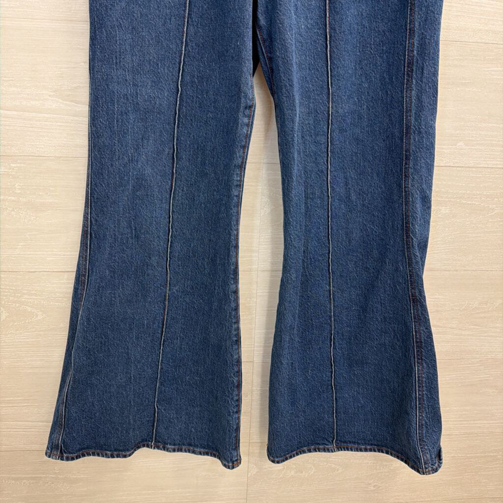 Loft Dark Wash The Super Flare Jeans 28