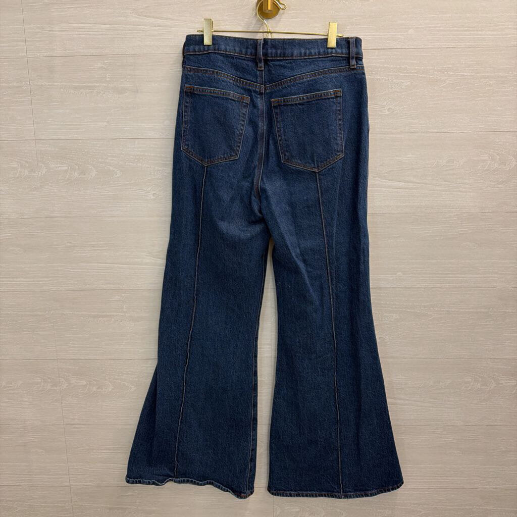 Loft Dark Wash The Super Flare Jeans 28