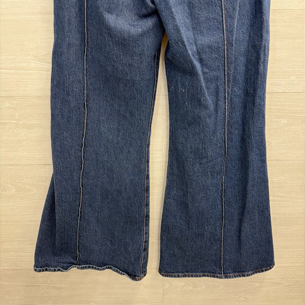 Loft Dark Wash The Super Flare Jeans 28