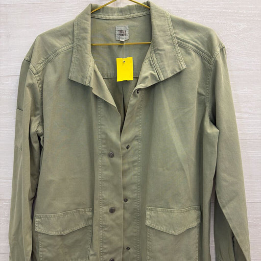True Craft Green Lightweight Snap Front Jacket Large
