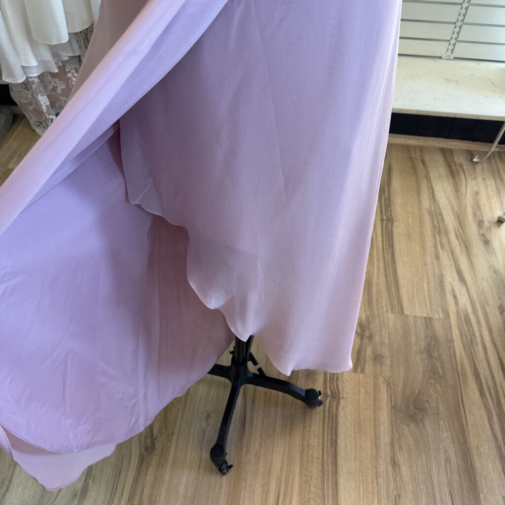 Christina Wu Blush Pink Ruched Detail Long Formal Dress 12