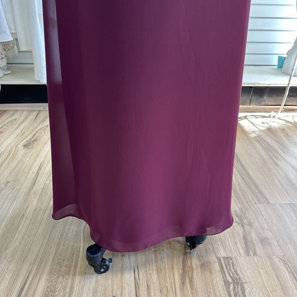 JB Burgundy Lace Top Long Formal Dress 00