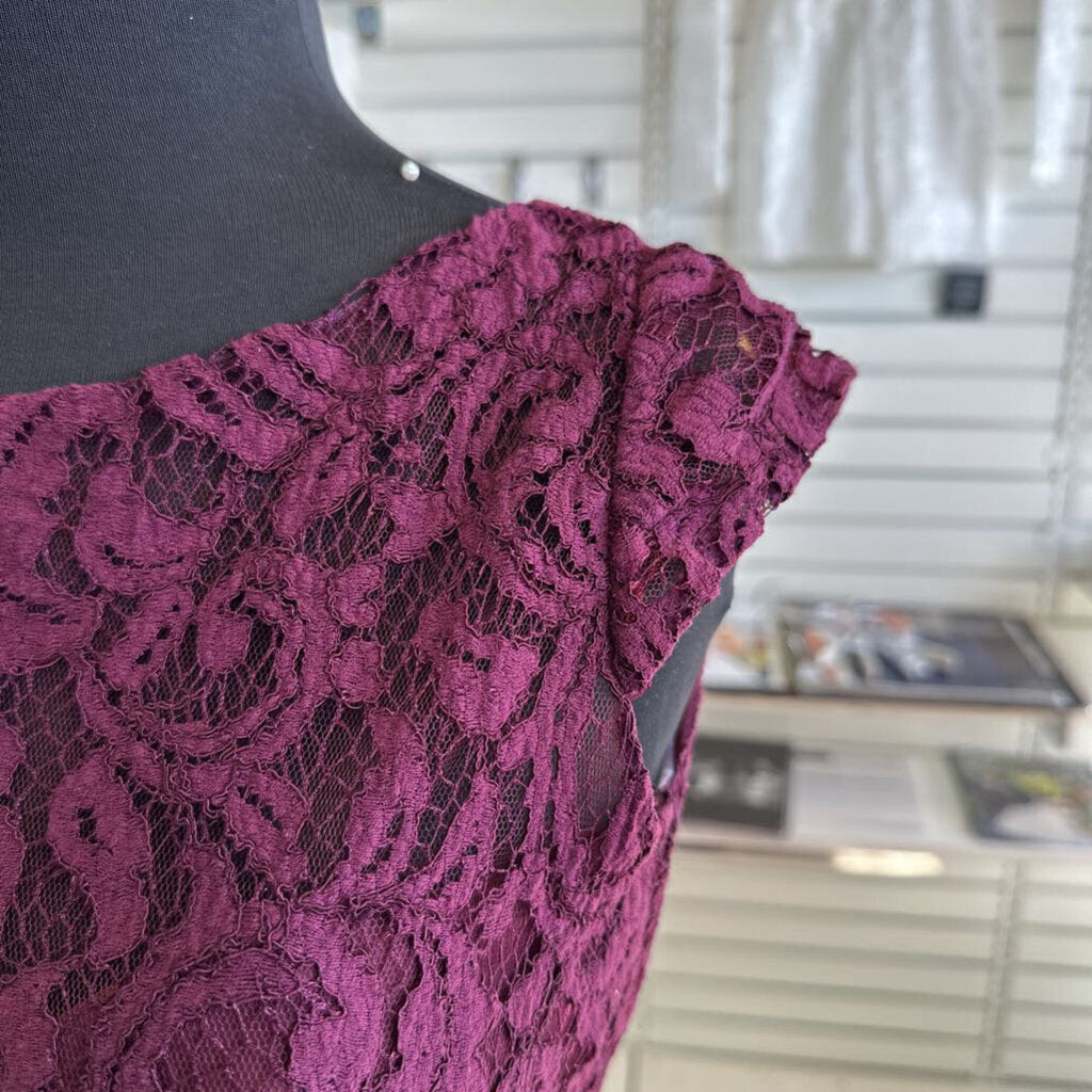JB Burgundy Lace Top Long Formal Dress 00