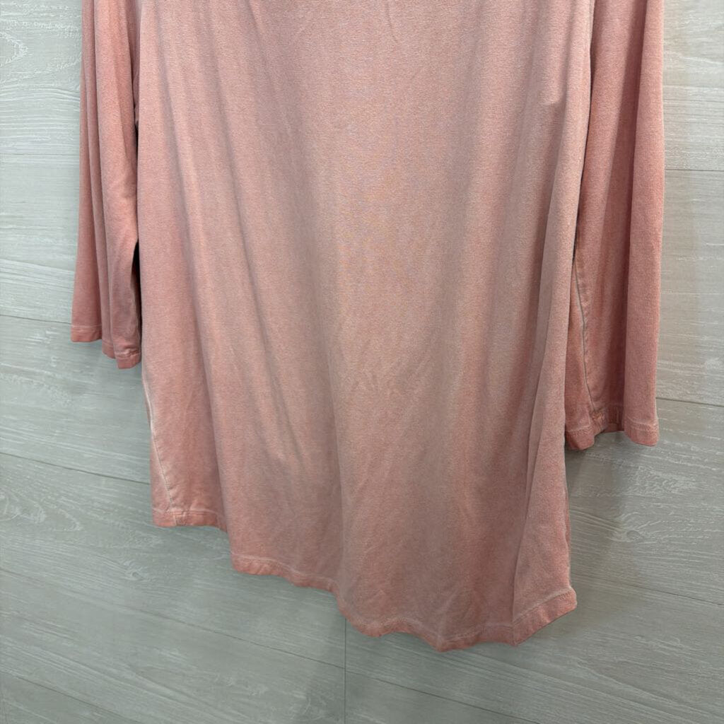 Cupio Pink Side Knot Long Sleeve Top Medium