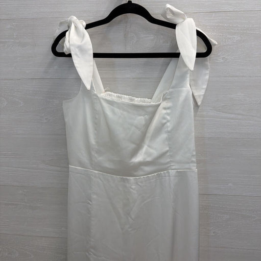 Show Me Your Mumu White Silky Tie Strap Maxi Dress Extra Large