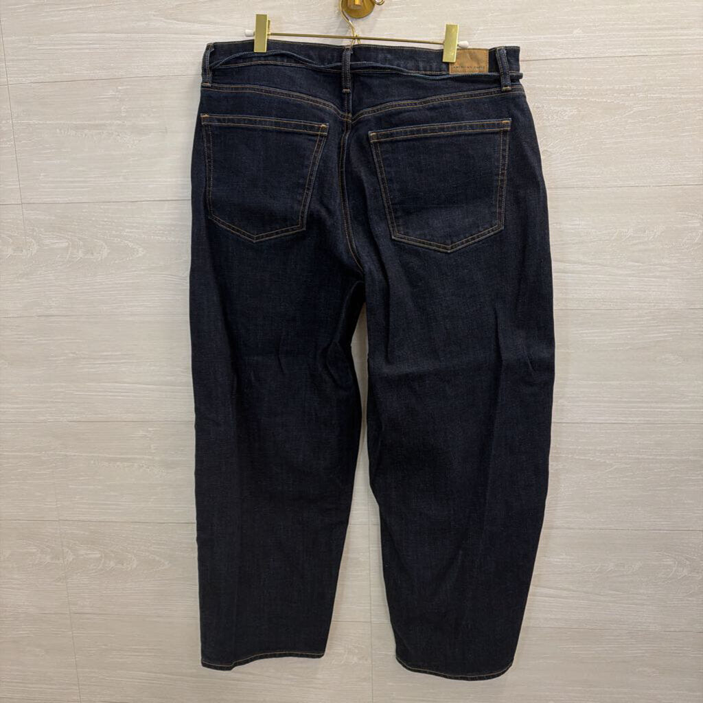 American Eagle Dark Wash Barrel Jeans 12