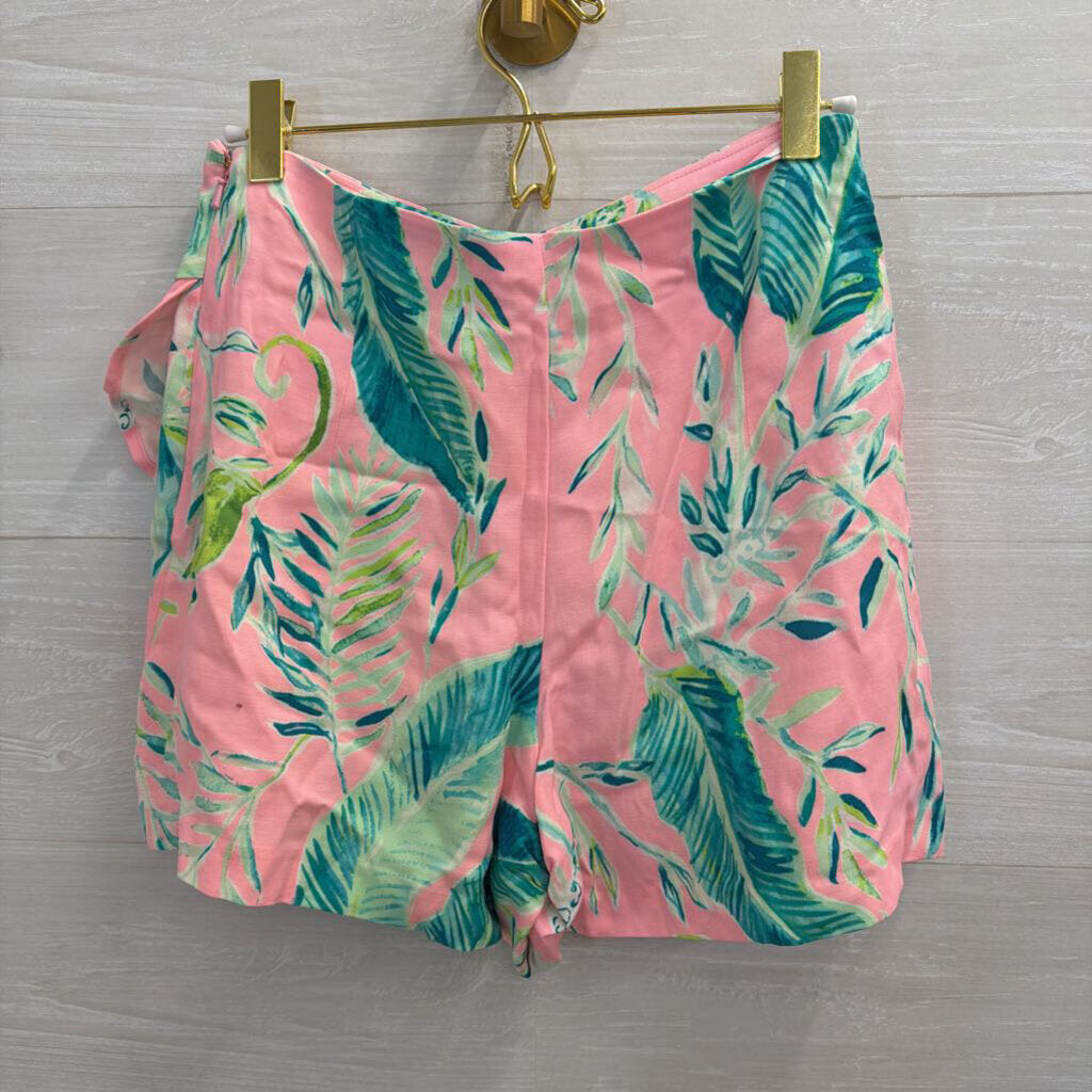 Lilly Pulitzer Pink/ Green Print Ruffle Detail Skort 2