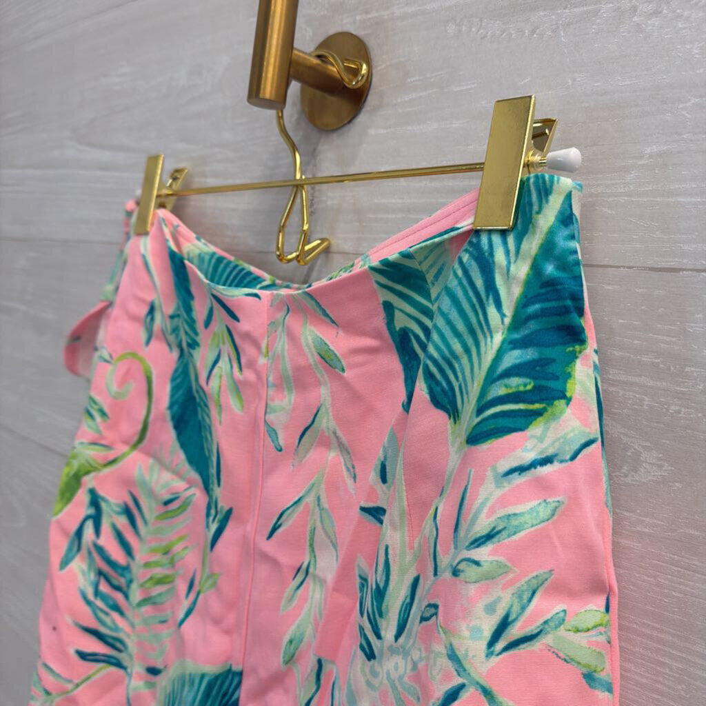 Lilly Pulitzer Pink/ Green Print Ruffle Detail Skort 2