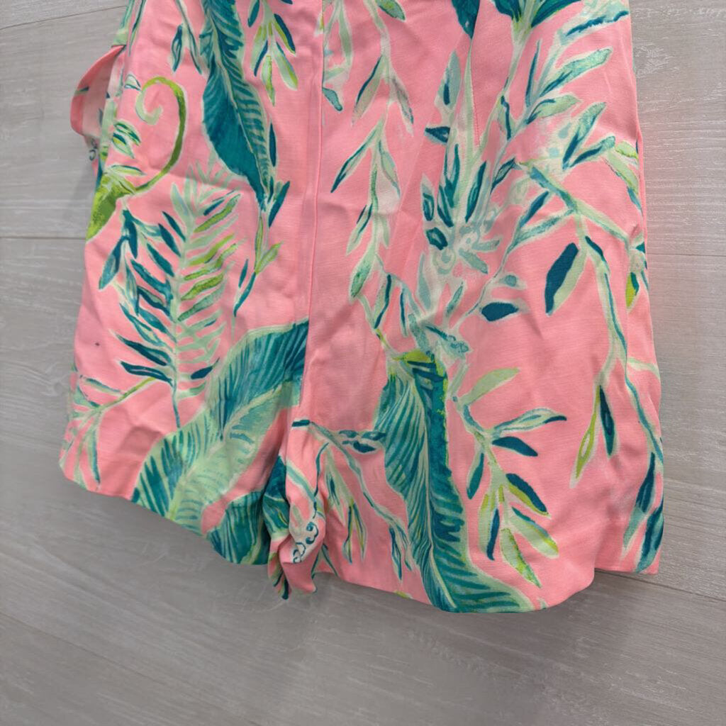 Lilly Pulitzer Pink/ Green Print Ruffle Detail Skort 2