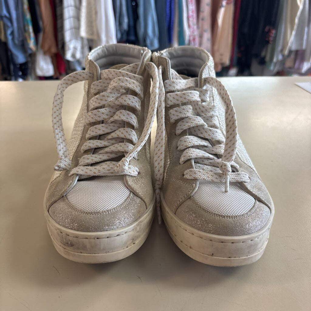 P448 White High Top Skate Leather Sneakers 38