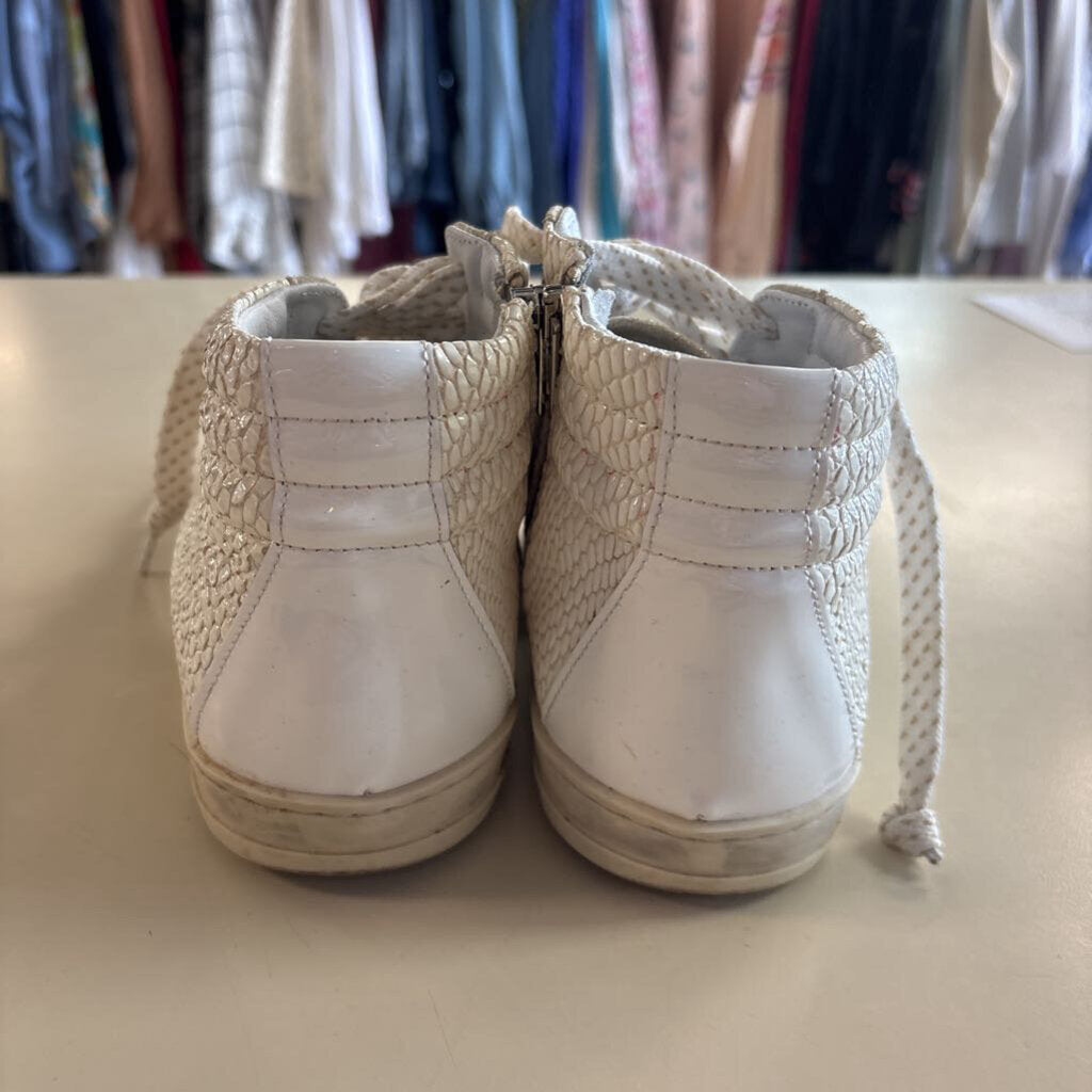 P448 White High Top Skate Leather Sneakers 38