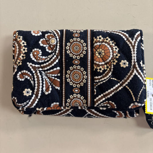 Vera Bradley Black/ Brown Quilted Print Foldover Wallet