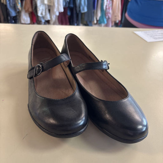Dansko Black Leather Kaelyn Mary Jane Shoes 36