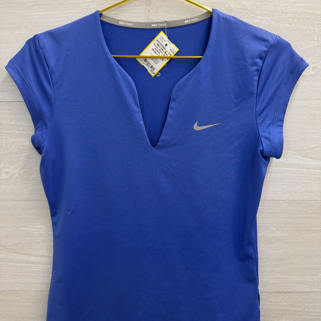 Nike Blue Tennis Short Sleeve Athletic Top Medium