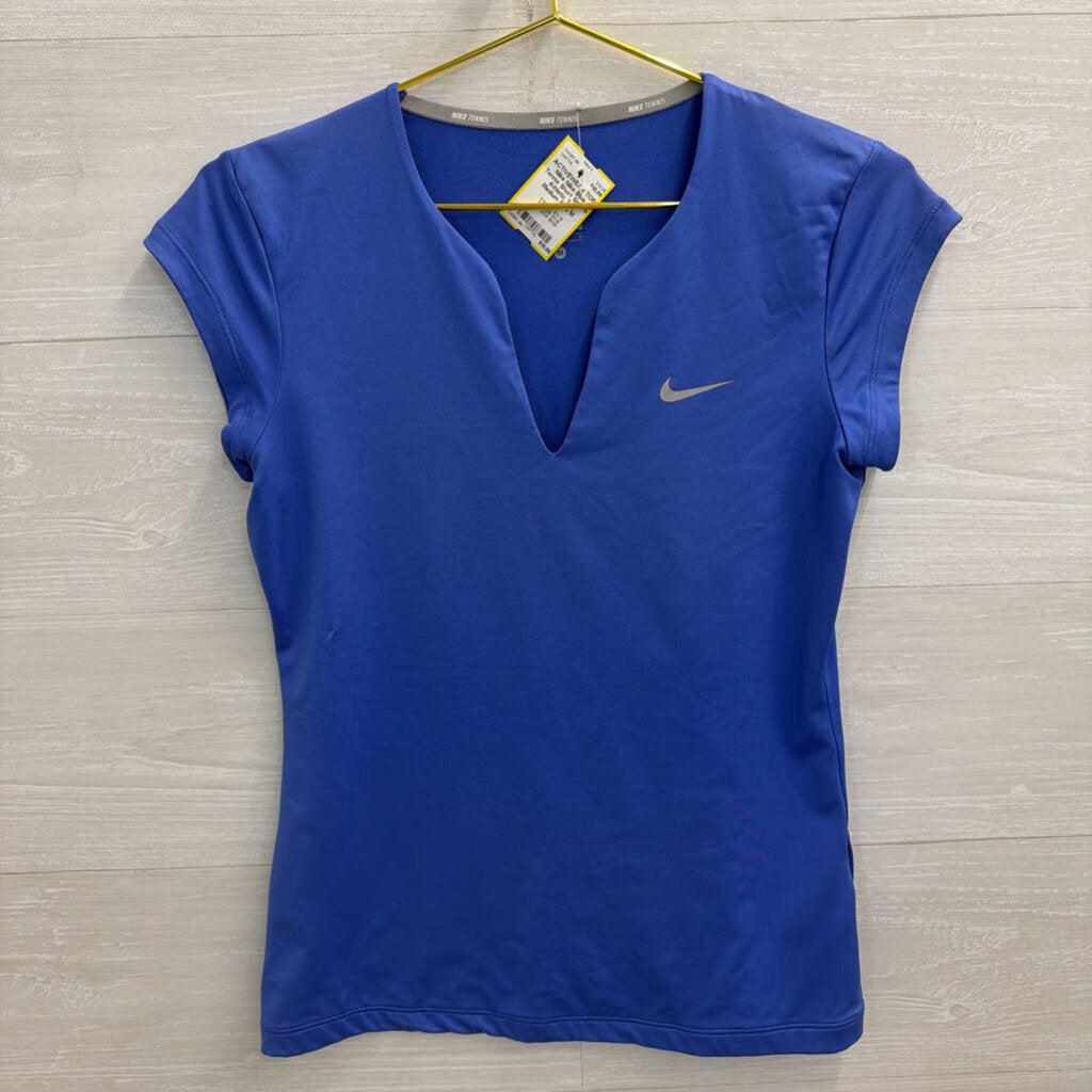 Nike Blue Tennis Short Sleeve Athletic Top Medium