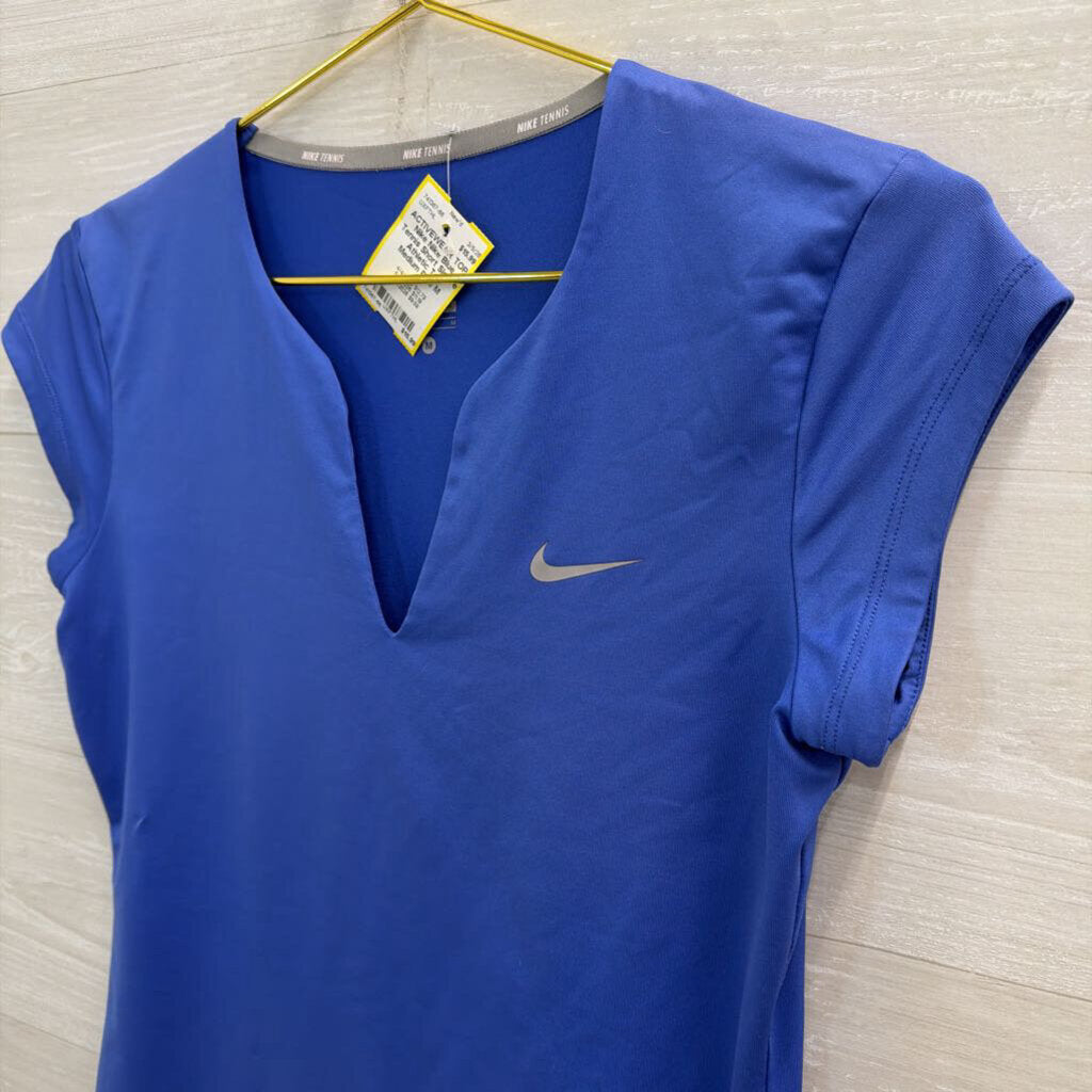 Nike Blue Tennis Short Sleeve Athletic Top Medium