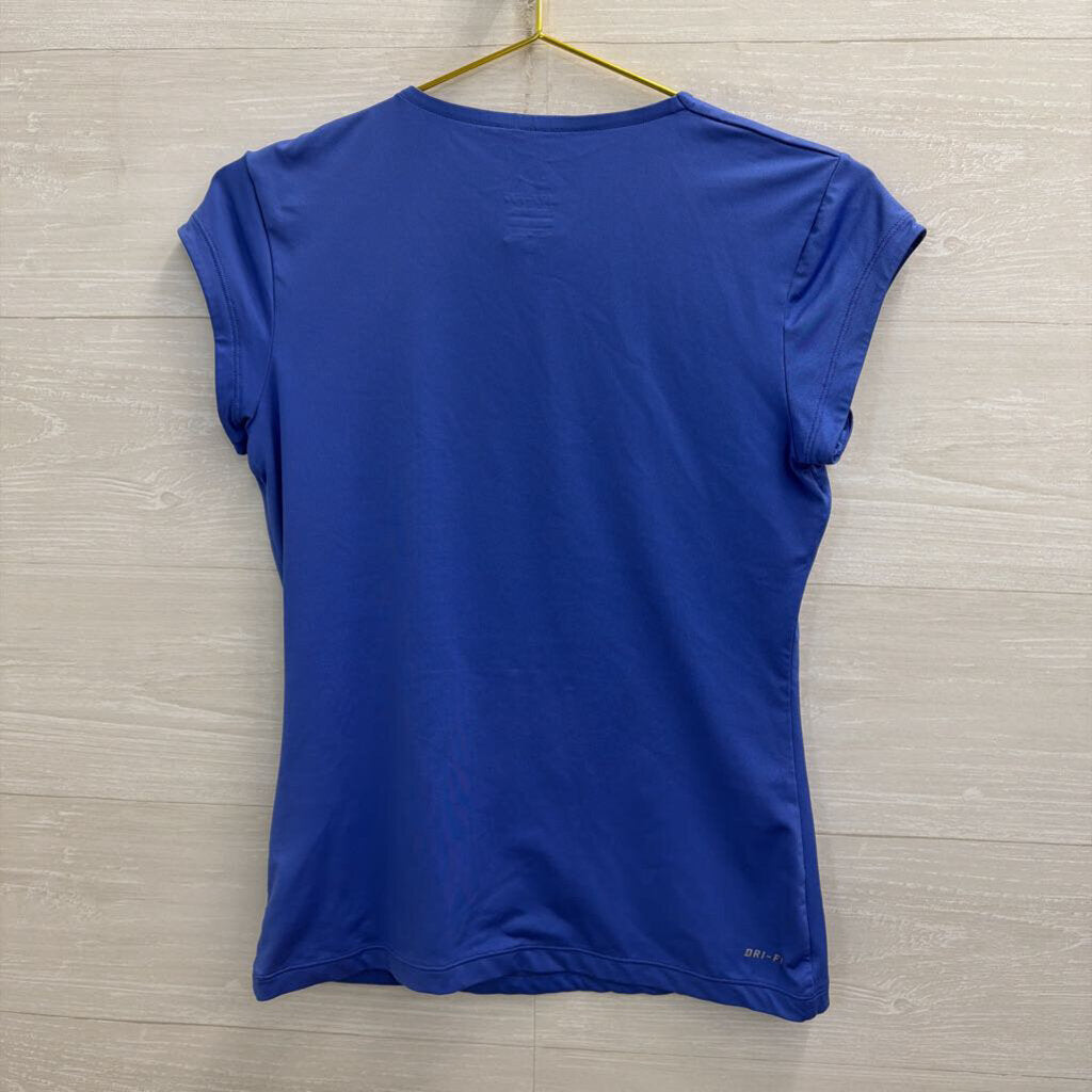 Nike Blue Tennis Short Sleeve Athletic Top Medium
