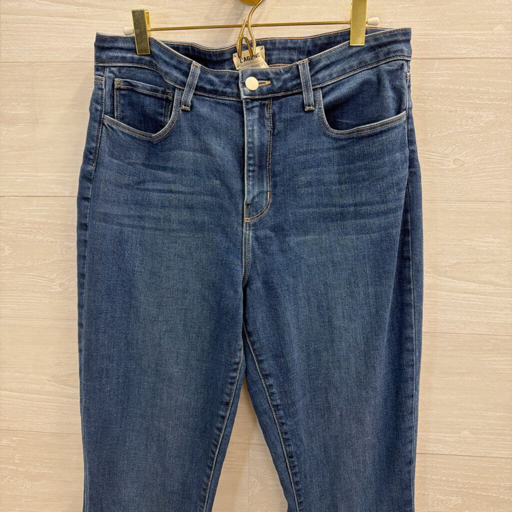 L'Agence Dark Wash Straight Leg Jeans 31