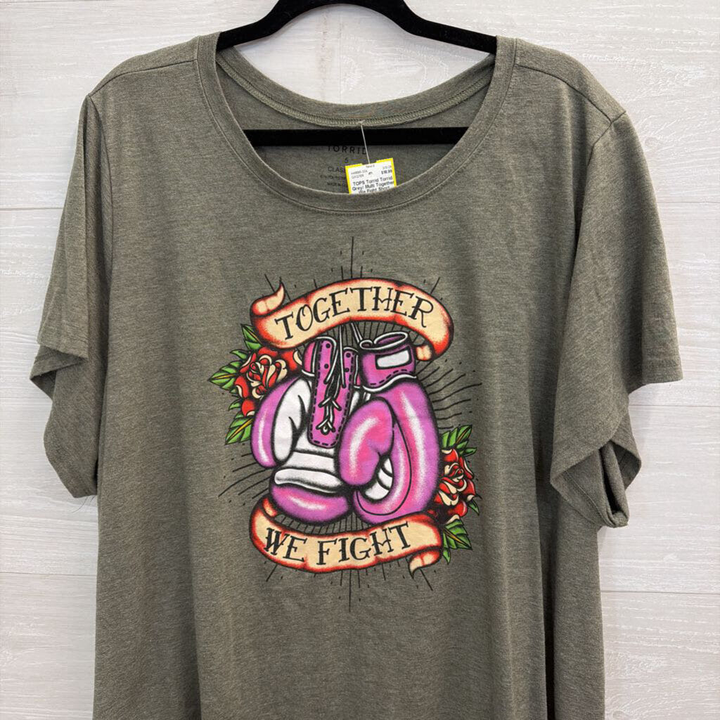 Torrid Grey/ Multi Together We Fight Short Sleeve Graphic Tee 5