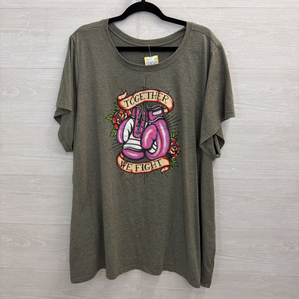 Torrid Grey/ Multi Together We Fight Short Sleeve Graphic Tee 5