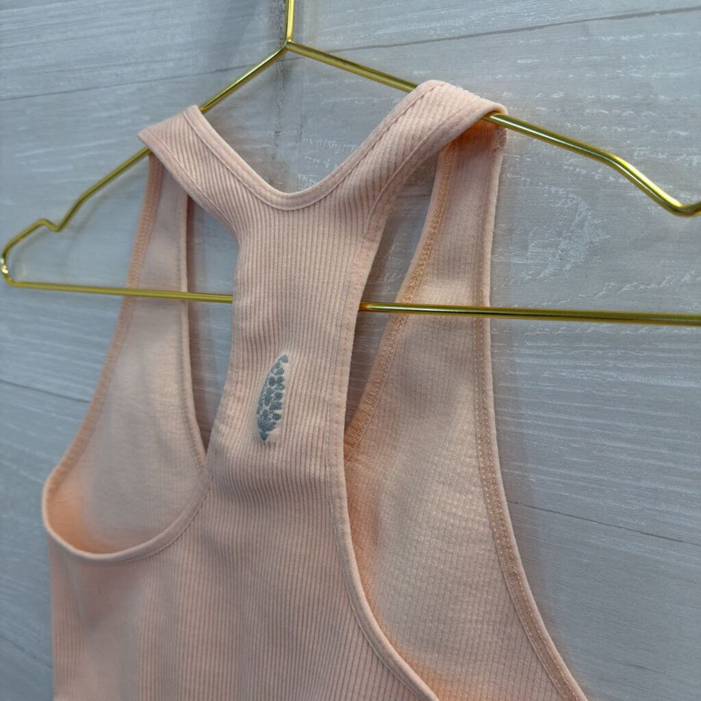 FP Movement Pink Ribbed Bralette Top Medium