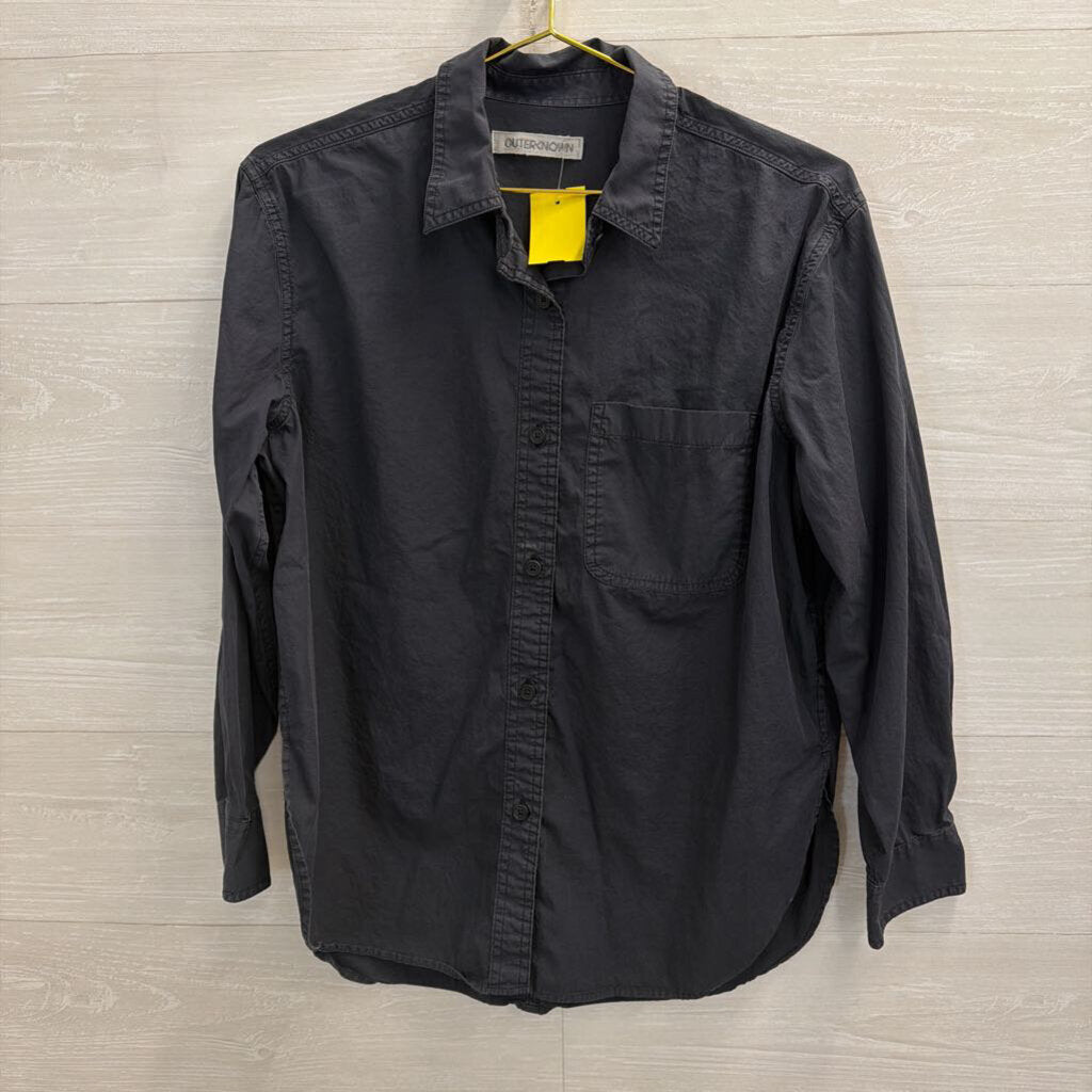 Outer Known Navy Long Sleeve Button Down Top Small