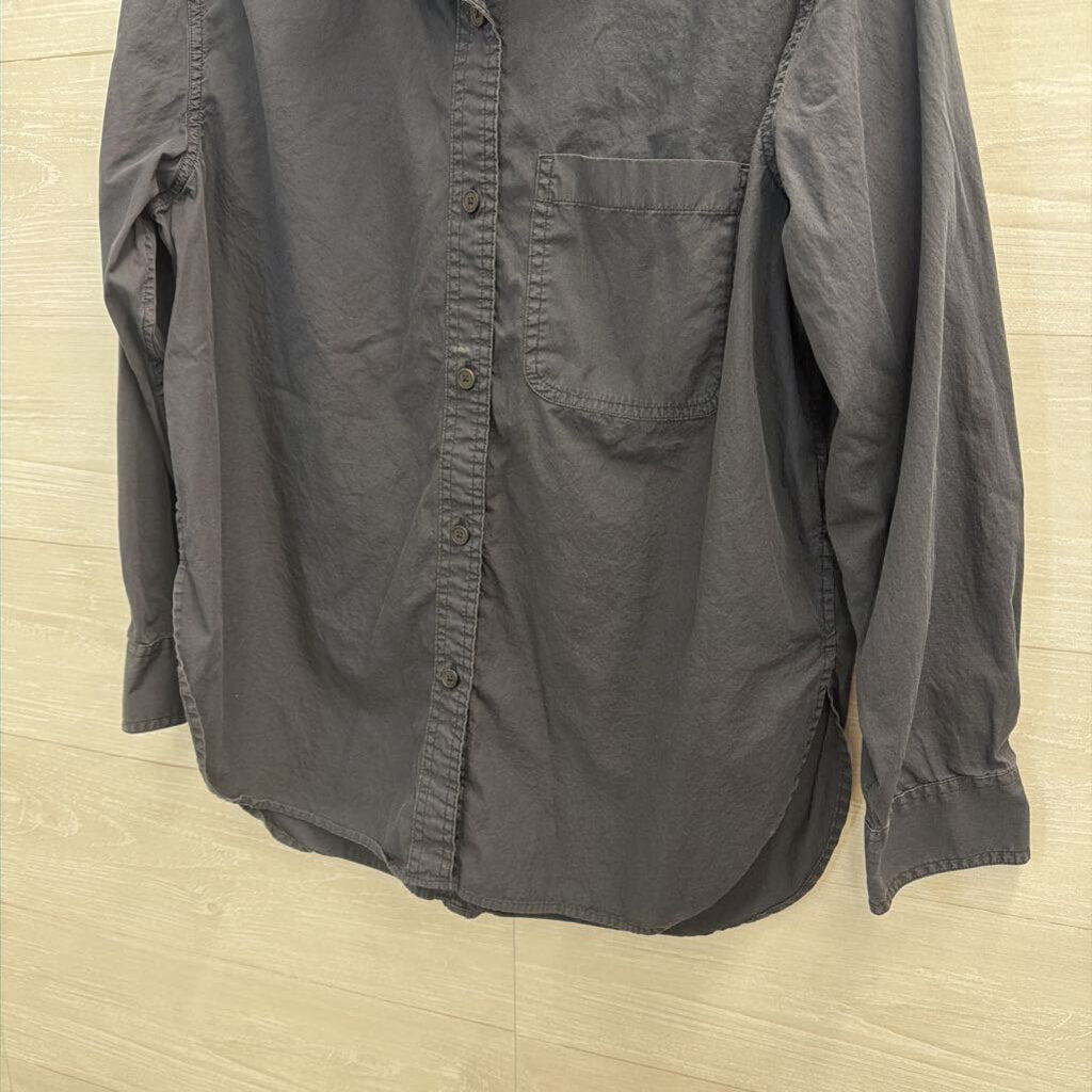 Outer Known Navy Long Sleeve Button Down Top Small