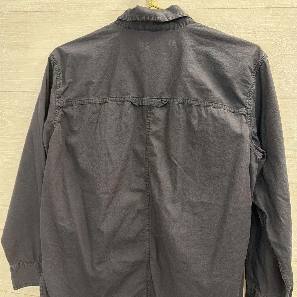 Outer Known Navy Long Sleeve Button Down Top Small