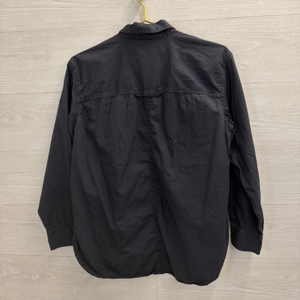 Outer Known Navy Long Sleeve Button Down Top Small