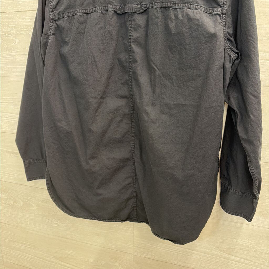 Outer Known Navy Long Sleeve Button Down Top Small