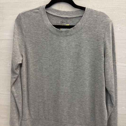 Alo Grey Long Sleeve Top Medium